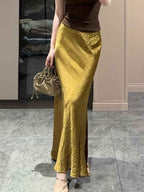 Sarah Slim Satin Bodycon Fishtail Skirt