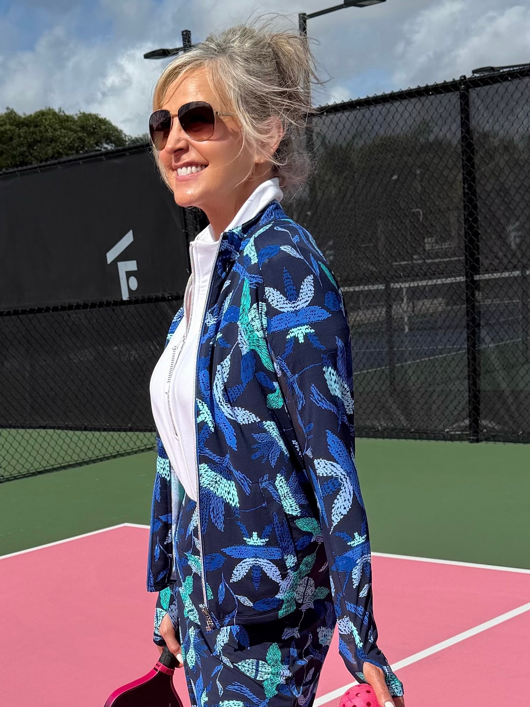 Athleisure Printed Zip-Up Jacket | JK239