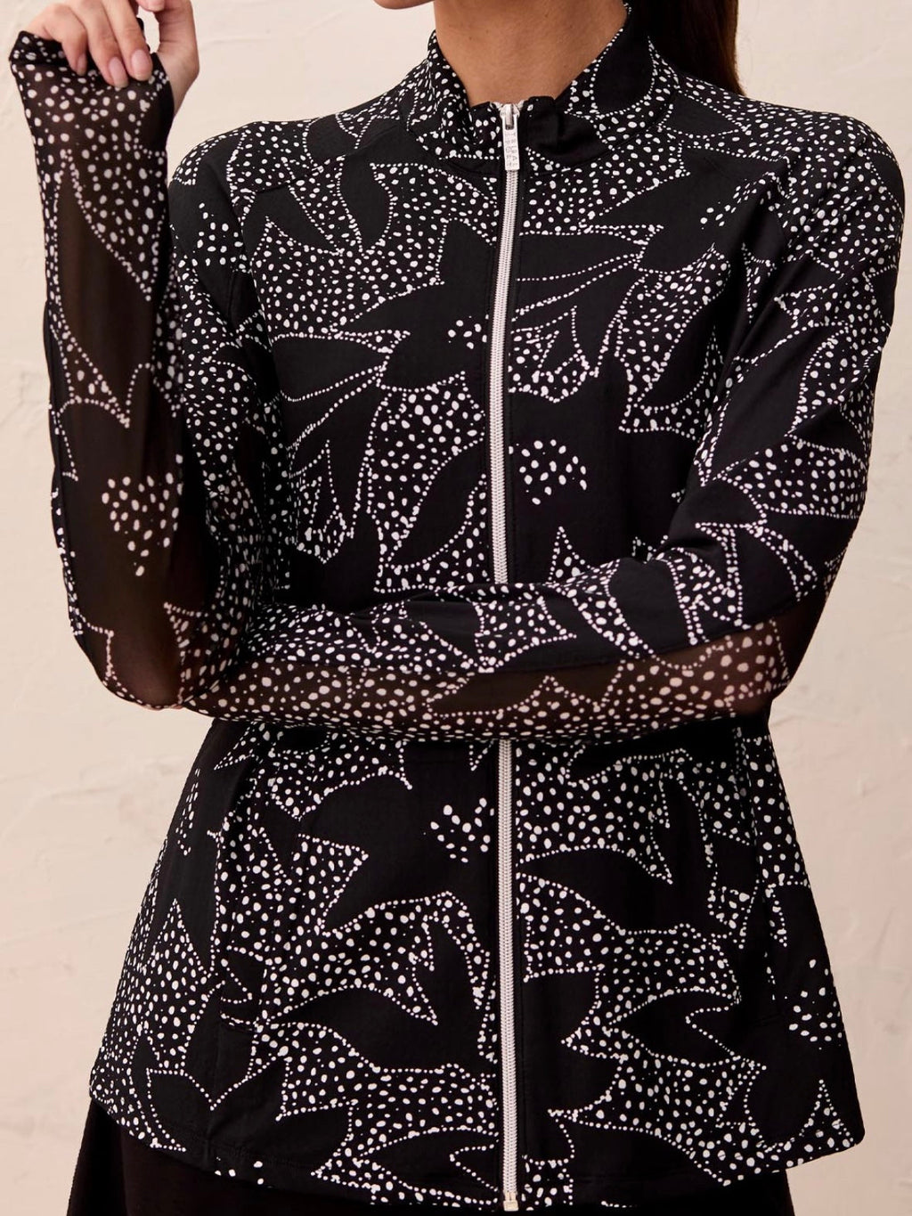 Athleisure Printed Zip-Up Jacket | JK239