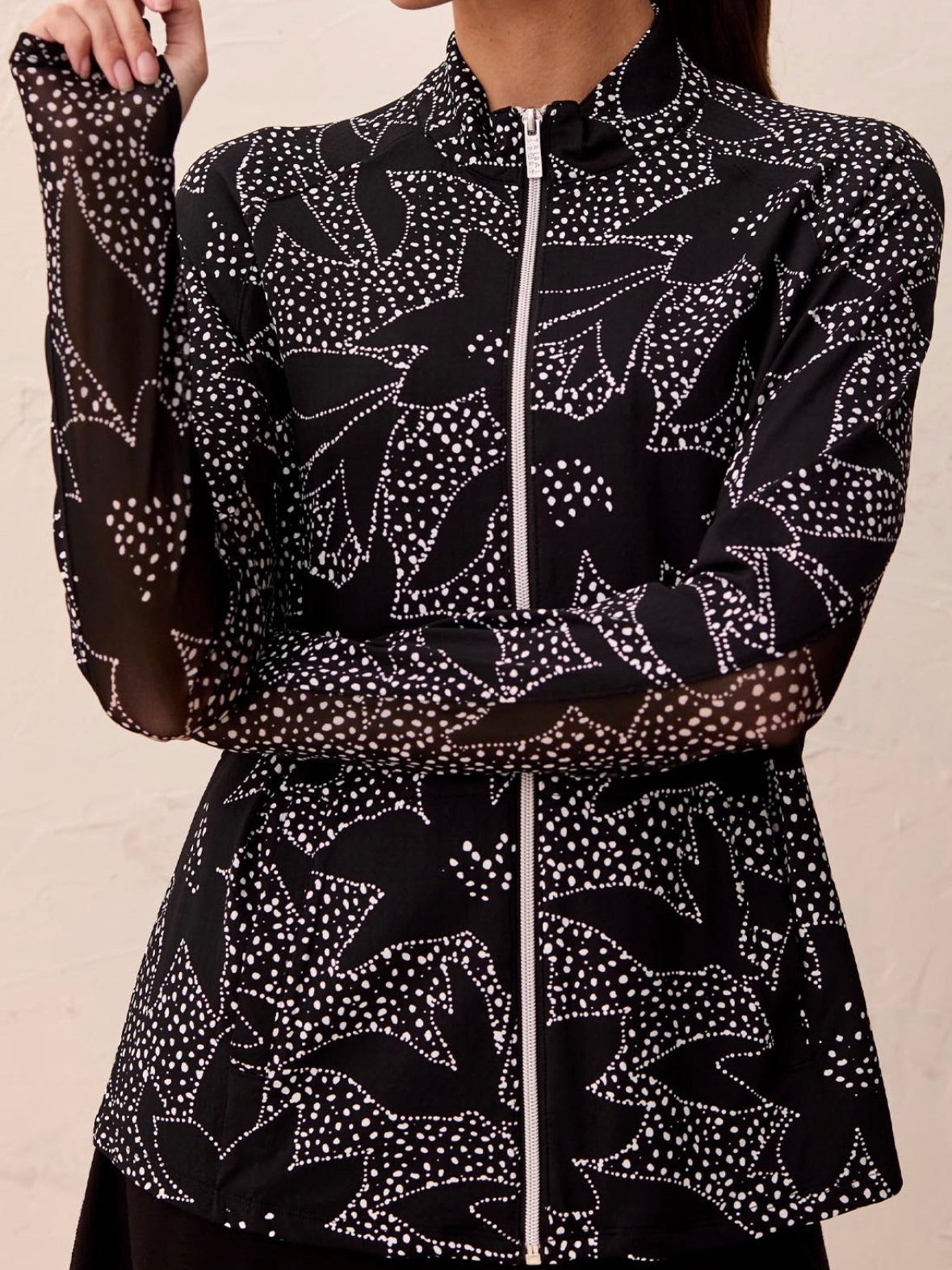 Athleisure Printed Zip-Up Jacket | JK239