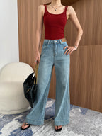 Sophie Loose High-Waisted Flared Wide-Leg Jeans