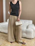 Charlotte Loose Linen Wide-Leg Pants