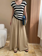 Charlotte Loose Linen Wide-Leg Pants